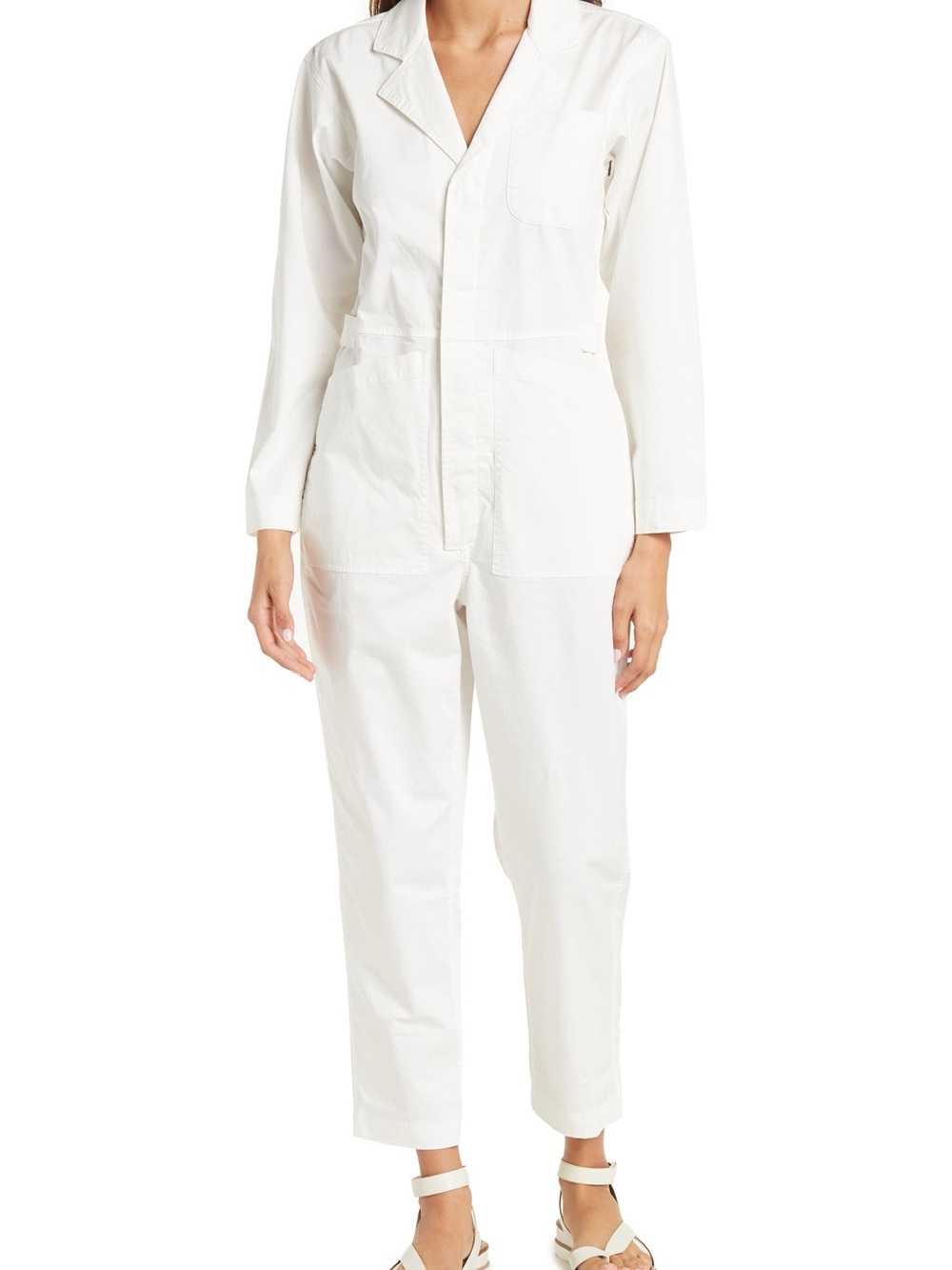 Alex Mill White Stretch Cotton Utility Jumpsuit Size XXS